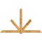 Ekena Millwork Kennewick Rough Sawn Timber Gable Bracket, Western Red Cedar, 108"W x 63"H x 4"D x 6"F, 14/12 Pitch GBW108X63X0406KEN00RWR - alternate 1